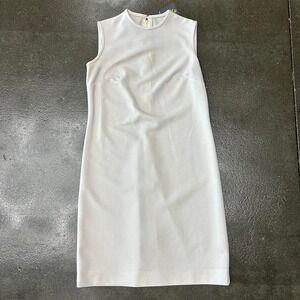 Vintage Toni Todd Cream Sleeveless Size Medium A Line Shift Dress